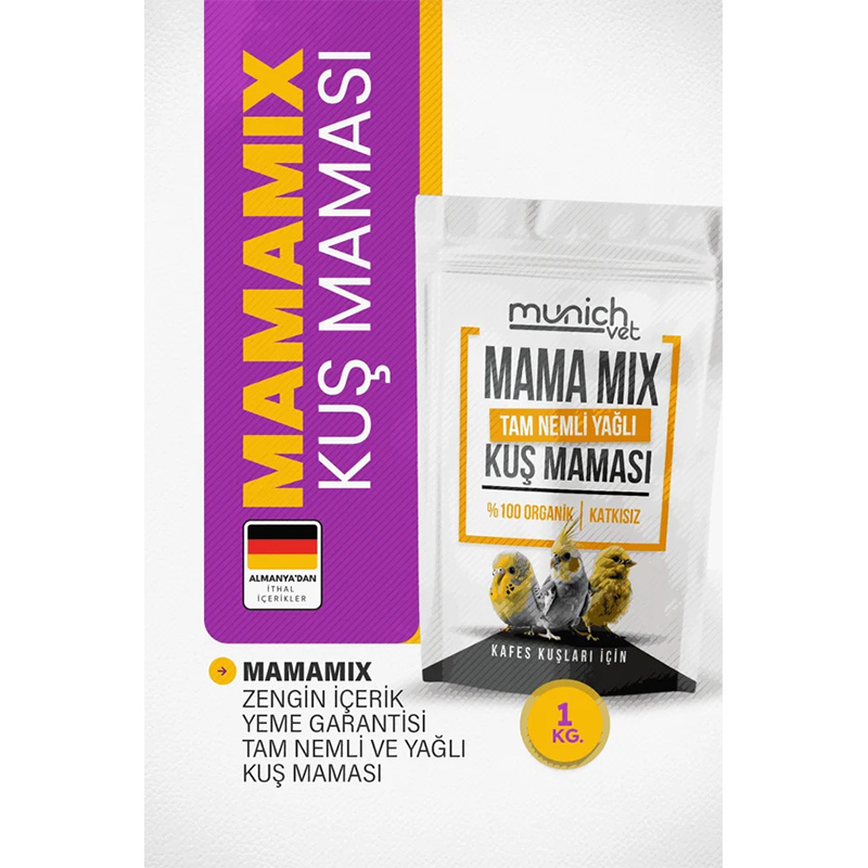Munich Vet Mama Mix Nemli Tam Yağlı Mama 1 kg