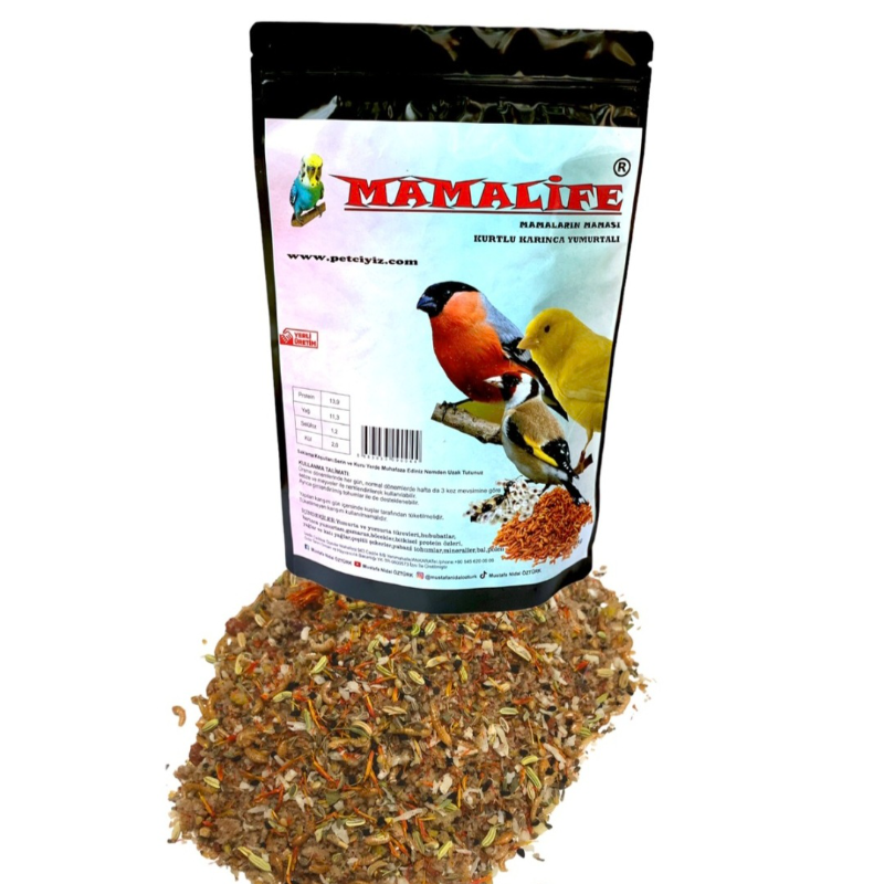 MamaLife Kurtlu Karınca Yumurtalı Mama 1 Kg – Yüksek Proteinli Özel Destek Mama